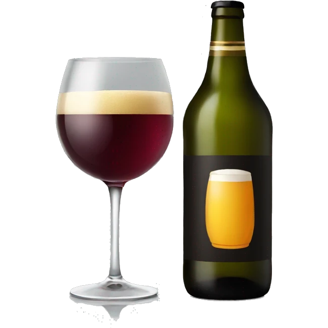 wine and beer emoji