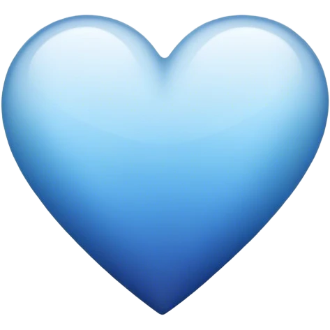 Ombré blue heart  emoji