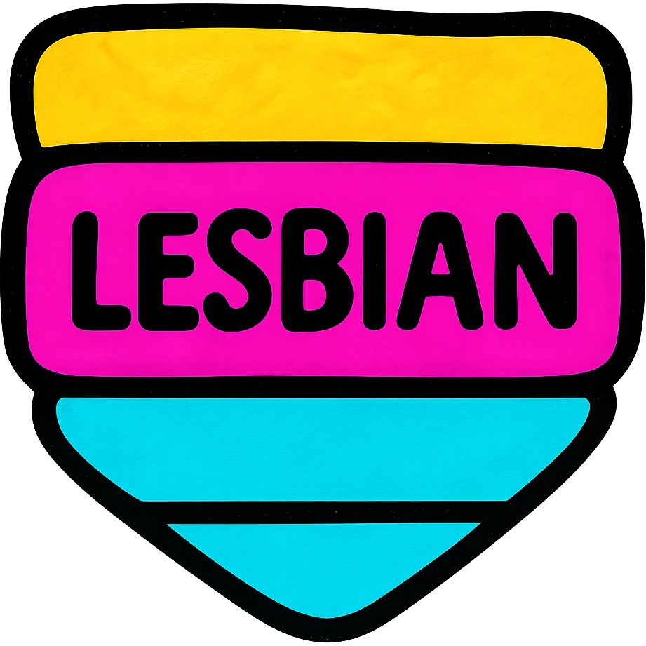 lesbian pride flag, bold colors, minimal, no text emoji