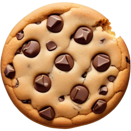 super realistic chocolate chip cookie emoji