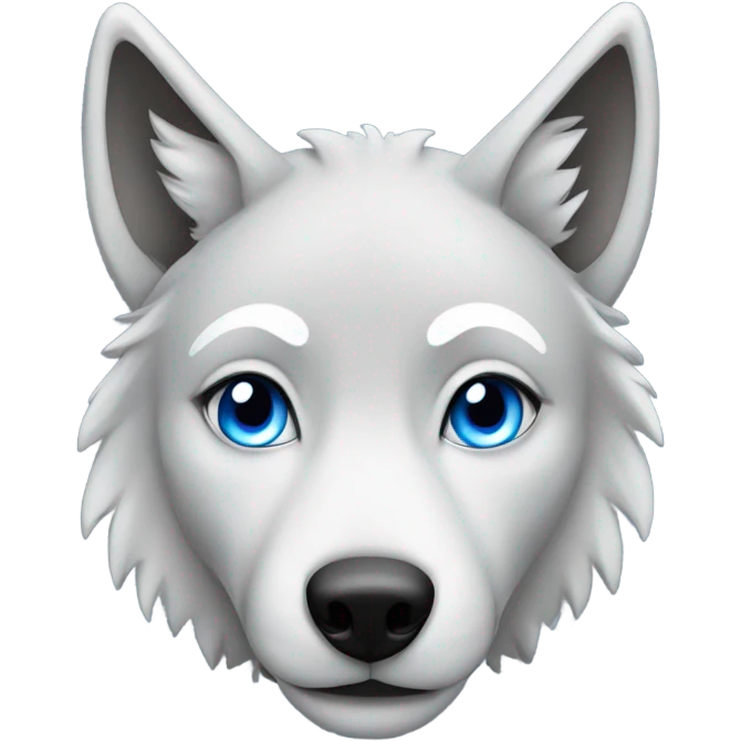 female wolf with blue eyes emoji