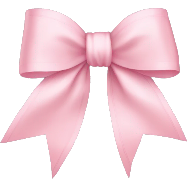 light pink ribbon bow emoji