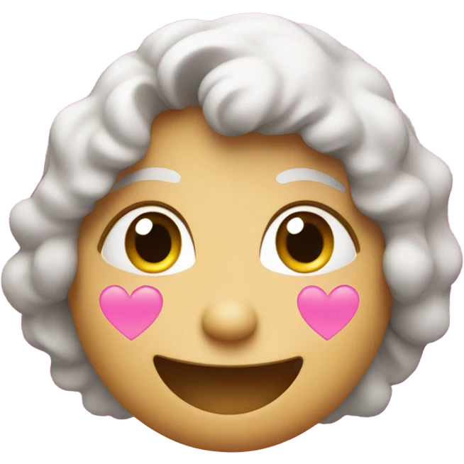smile with pink hearts  emoji