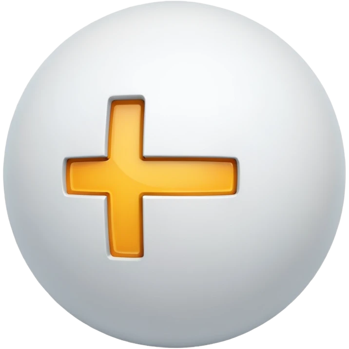 i want a white ball with a plus sign like the smash bros logo emoji