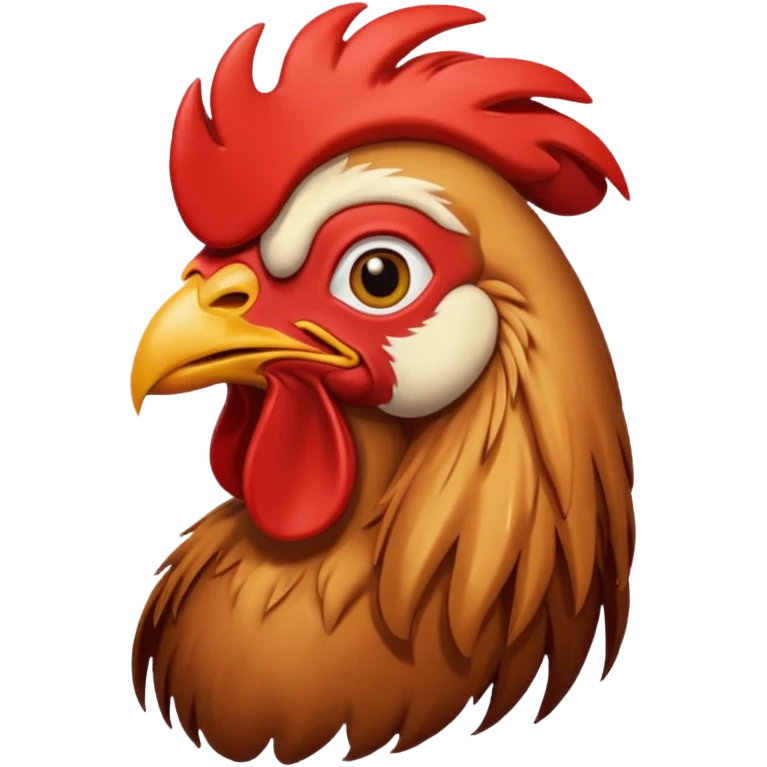 Un gallo con la cabeza de Jesús  emoji