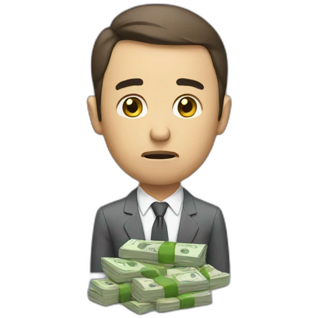 sad money investor emoji