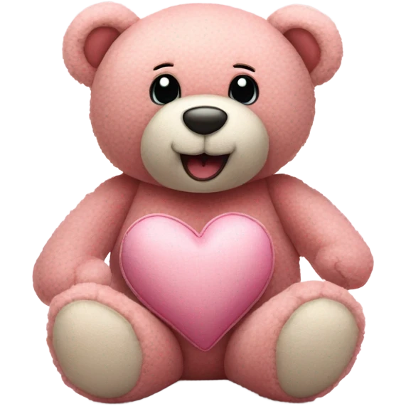 Pink teddy bear emoji