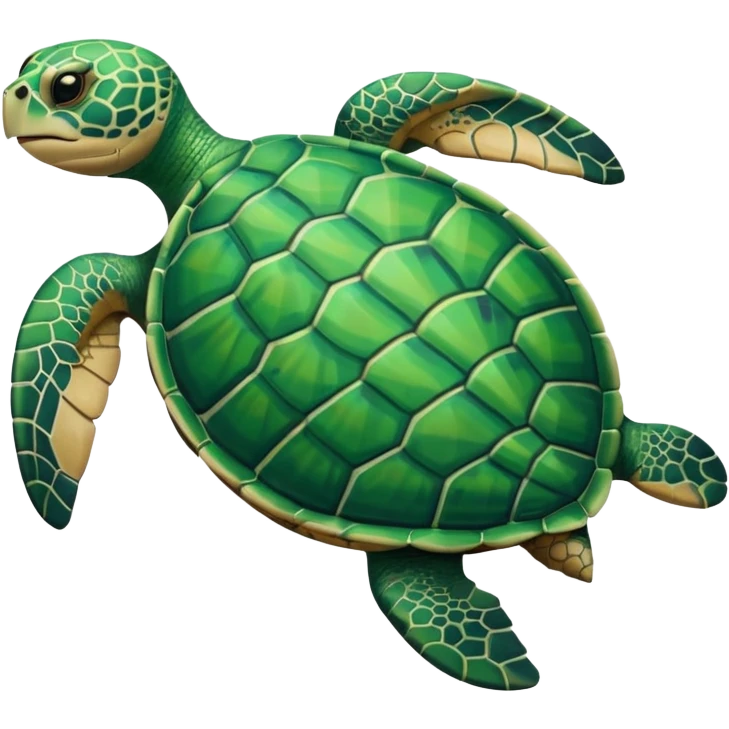 sea turtle, front view  emoji