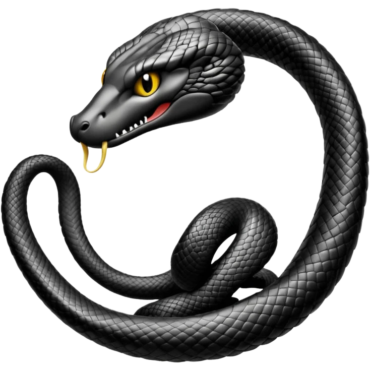Faça o ouroboros a cobra comendo seu próprio rabo em preto e branco de forma bonita emoji