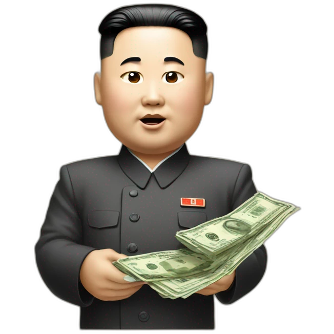 Kim jong un giving money emoji