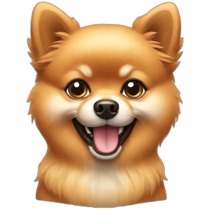 pomeranian showing okay sign emoji