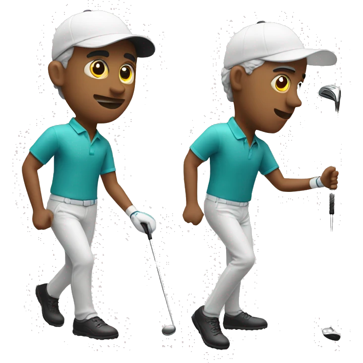 Golfer with cast on right arm emoji