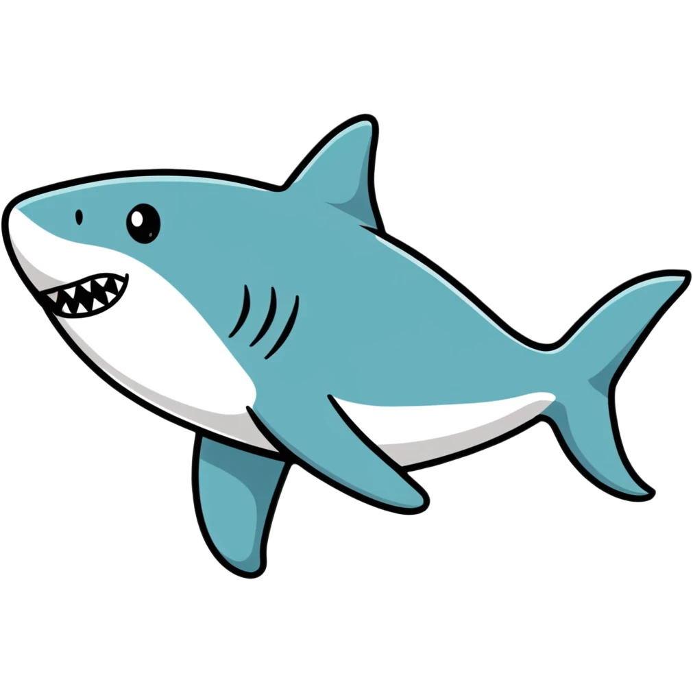 walking shark emoji