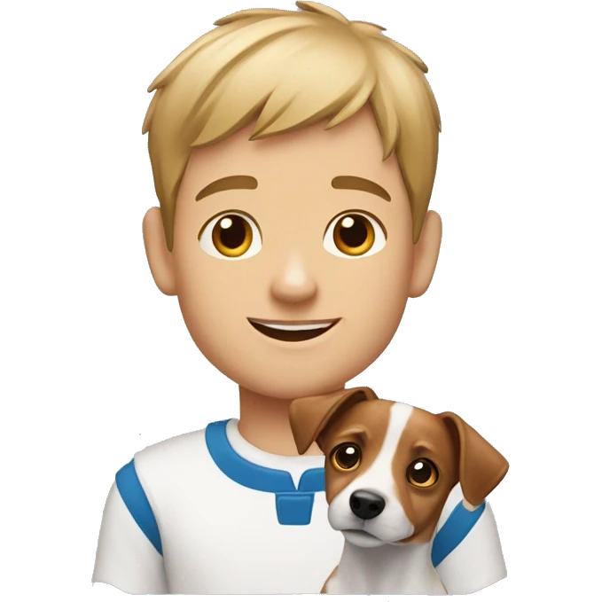 Boy with Jack Russell Terrier emoji