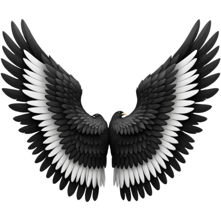 black and white wings emoji