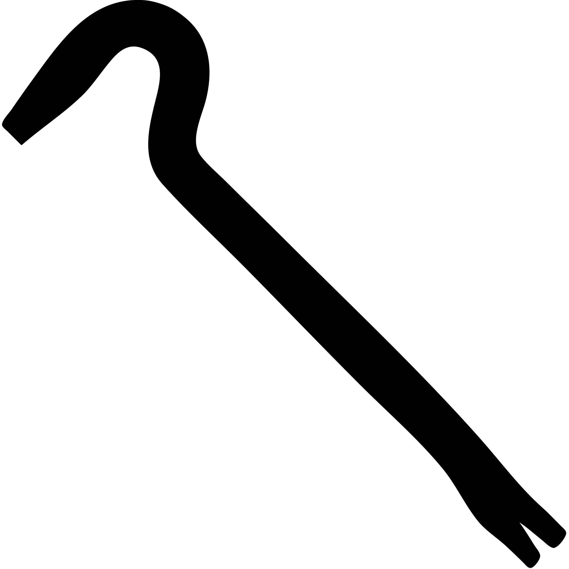 red crowbar, minimal flat icon emoji