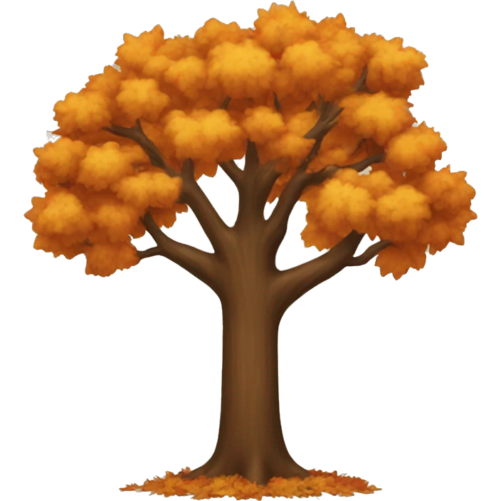 Autumn tree emoji