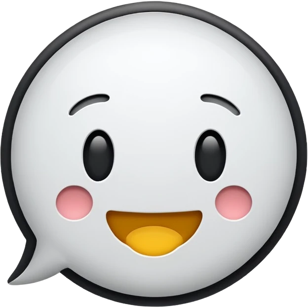 Speech bubble emoticon emoji