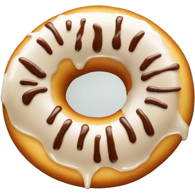 Caramel drizzle white donut emoji