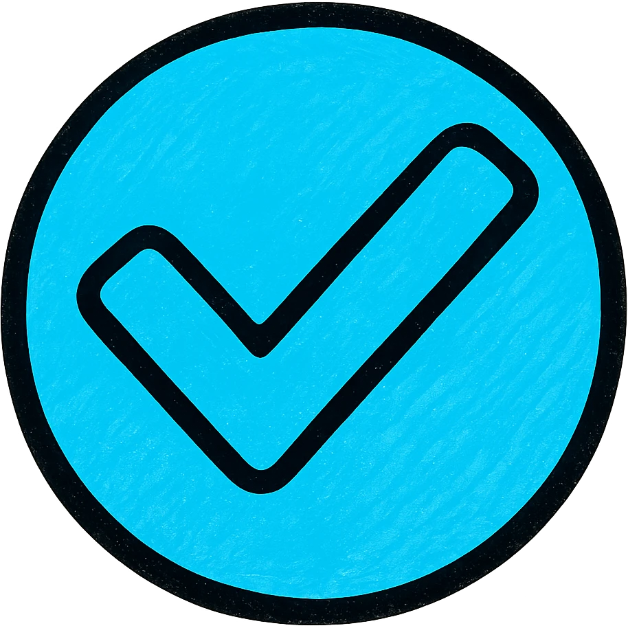 Blue check emoji emoji