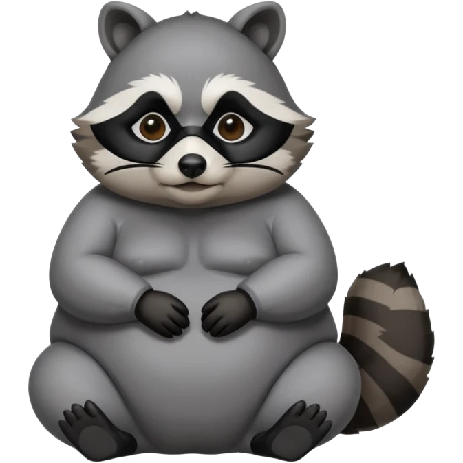 Obese raccoon emoji