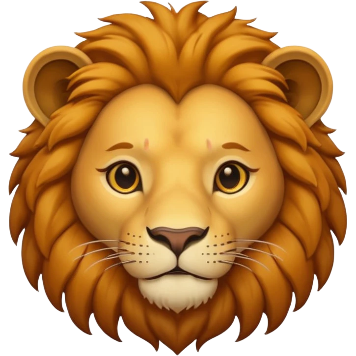 Lion in love emoji