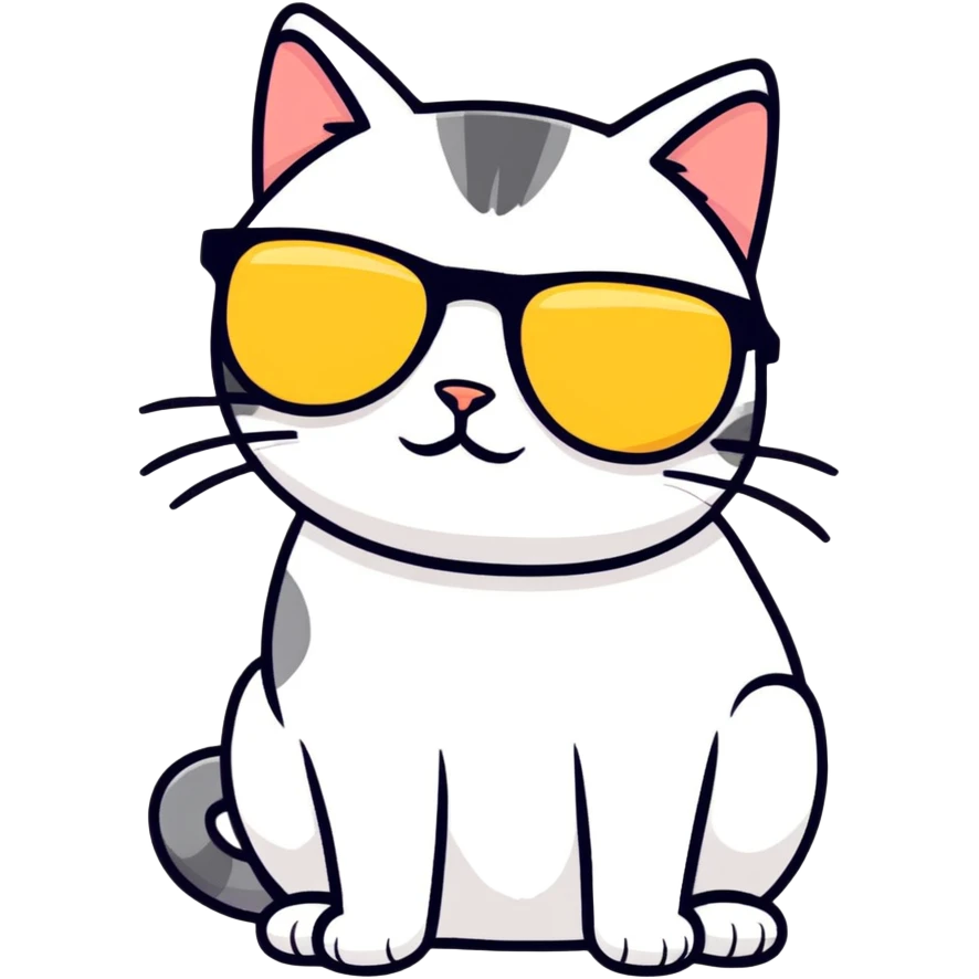 Cat with sunglasses emoji