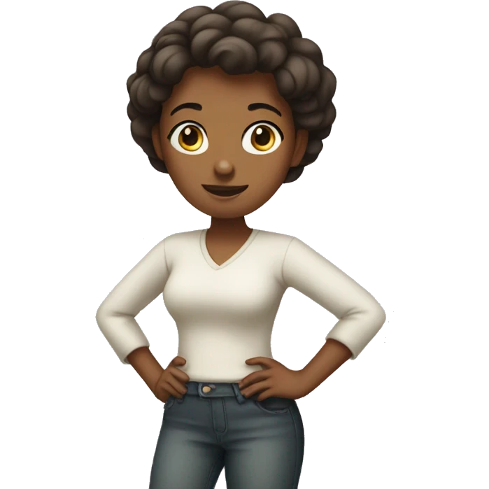girl with  hands on hips  emoji