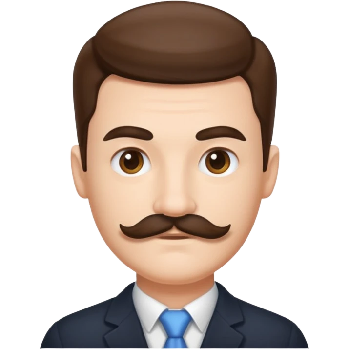 A person with a square mustache and a side part  emoji