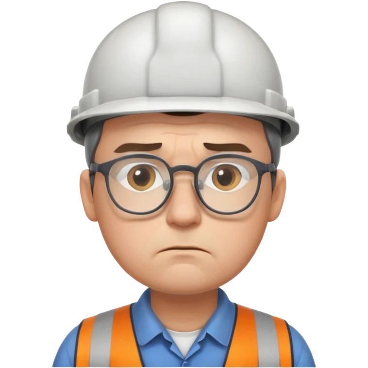 engineer with glasses looking really sad emoji
