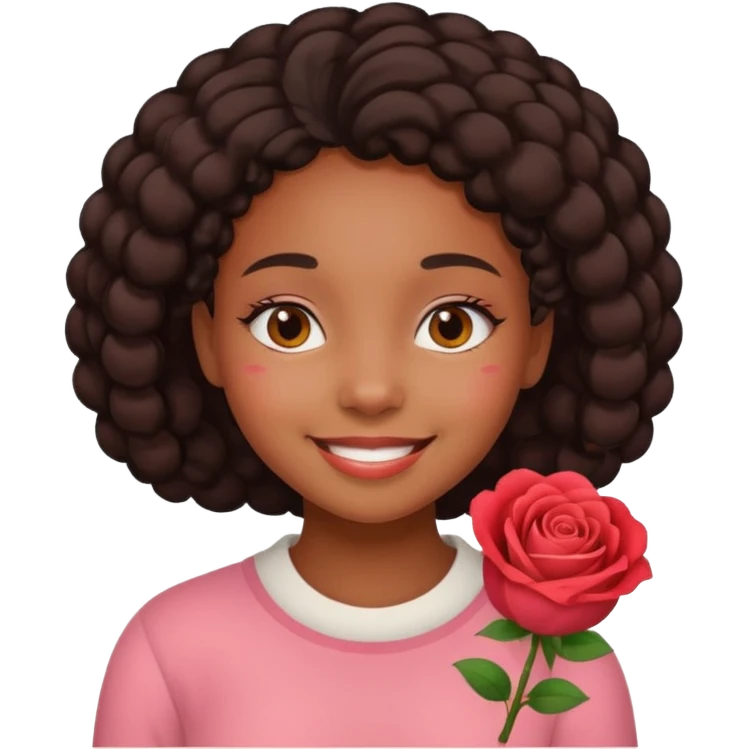 young black girl in love emoji