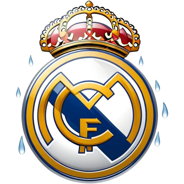 Real madrid logo with tears emoji