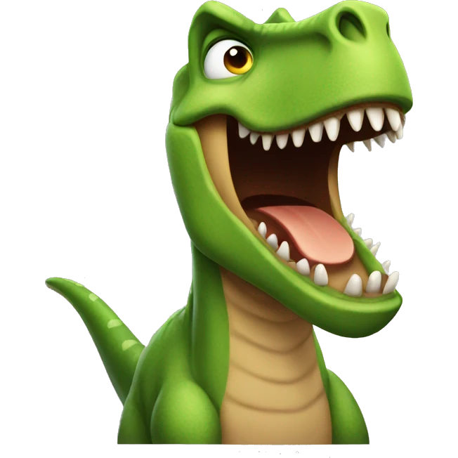 Dinosaur mocking emoji