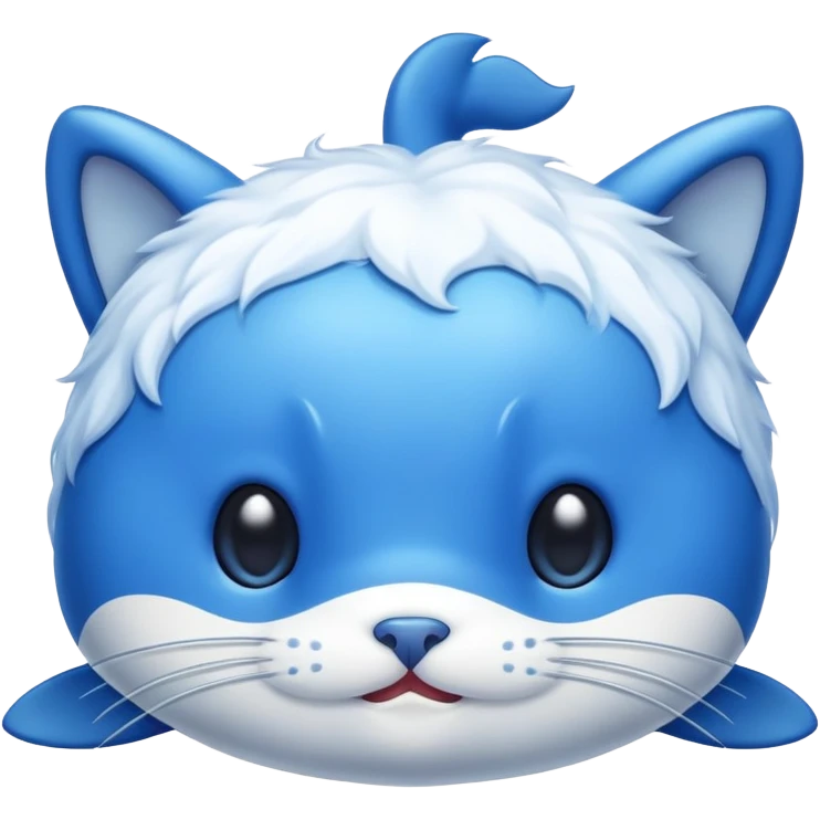 Cat head whale  emoji