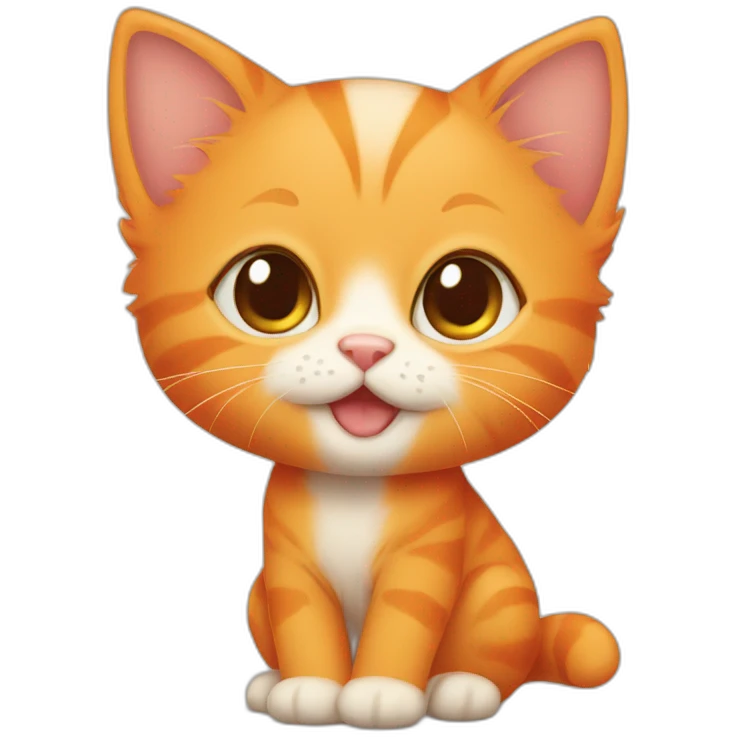 Orange kitten emoji
