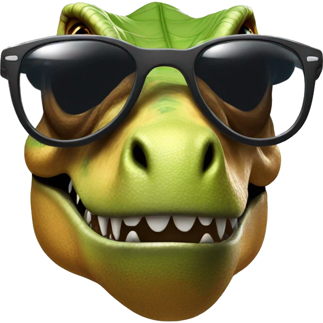 T-Rex with sunglasses emoji