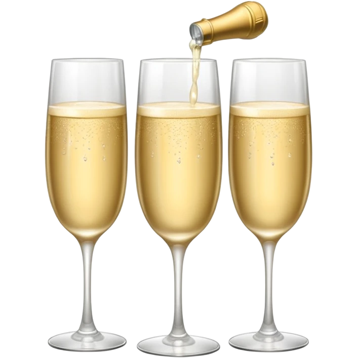 three tier tower of champagne coup glasses emoji
