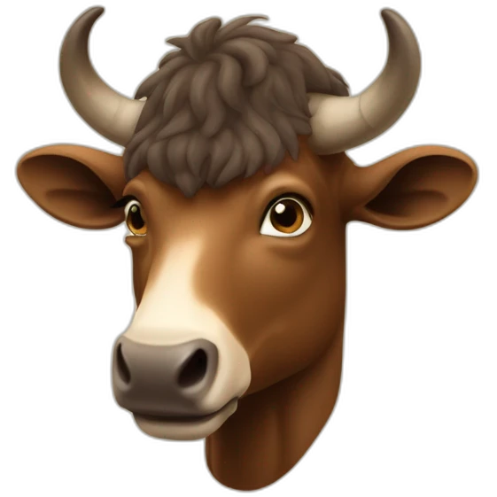 Taureau sur cheval emoji