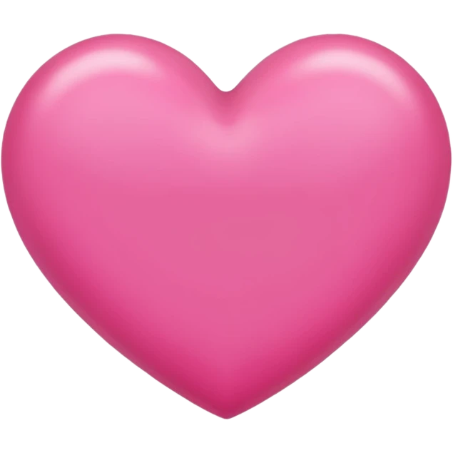 Pink heart with no white elements emoji