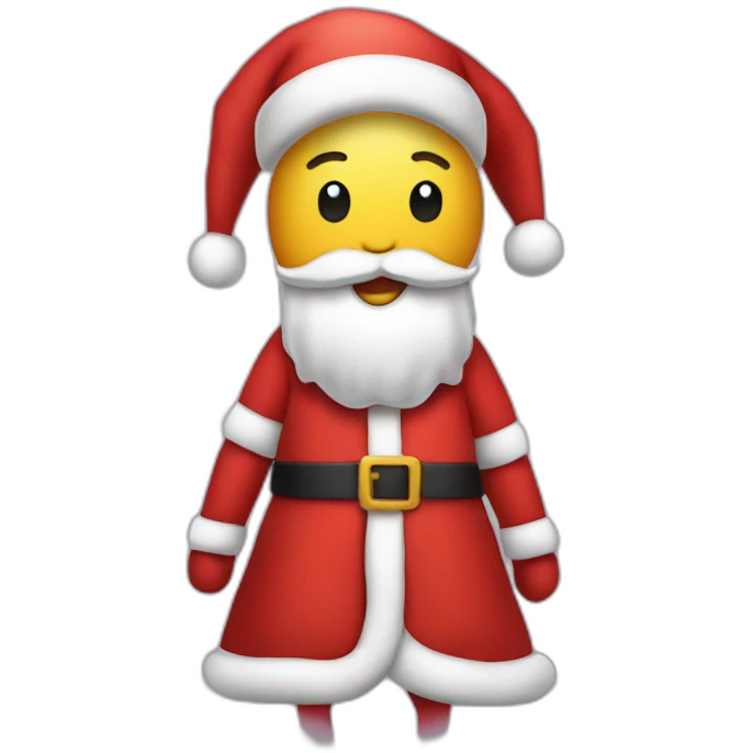 A shrimp on a Santa Claus dress emoji