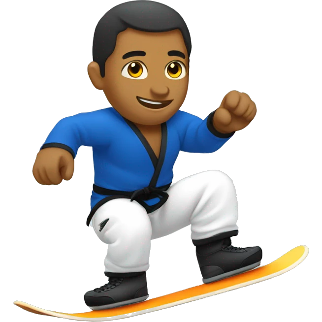 Jiu jitsu athlete snowboarding emoji