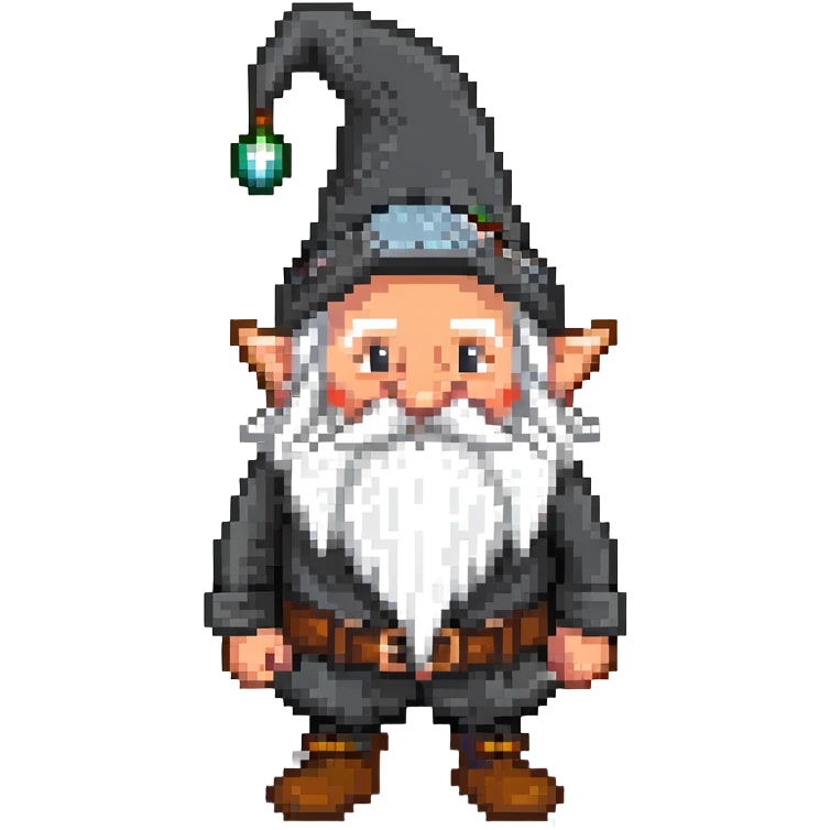 Gnome with beard emoji