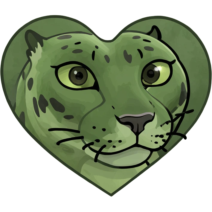 Leopard heart  emoji
