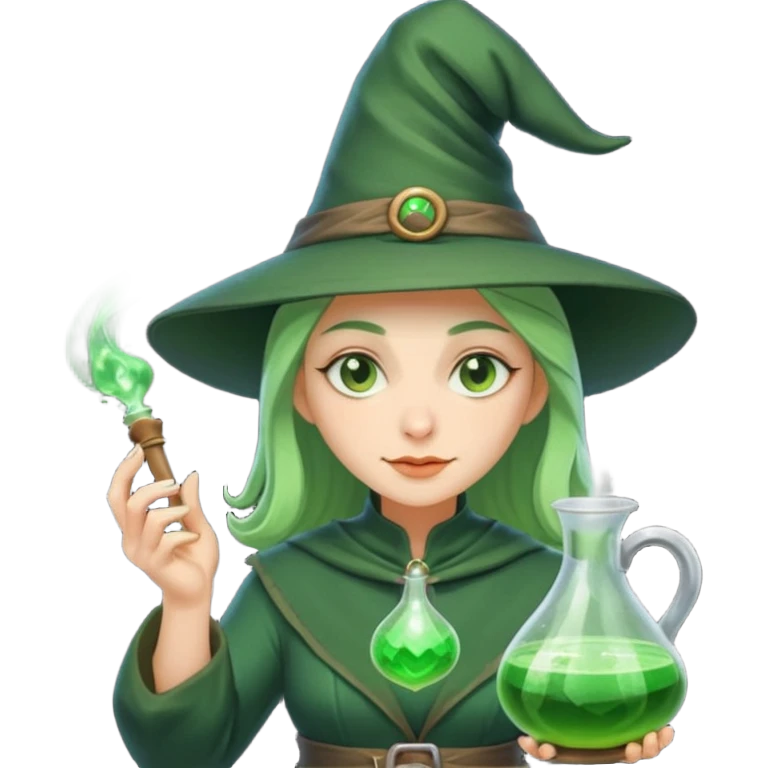 green witch cooking potion emoji