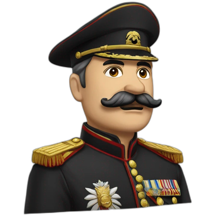 General alemán con bigote cuadrado emoji