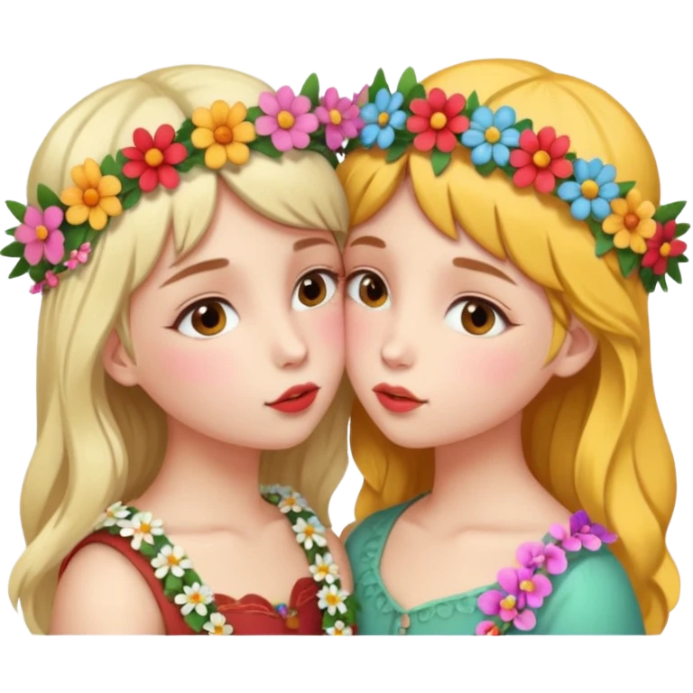 Kiss girl kiss girl  emoji