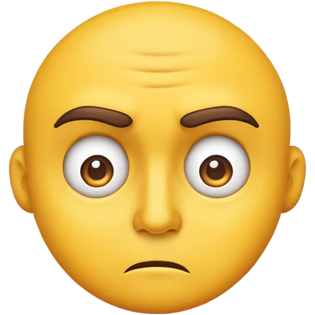 Skeptical yellow face cartoon emoji emoji