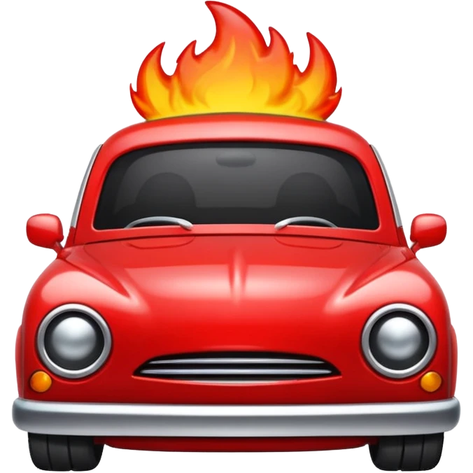 angry red car cute emoji