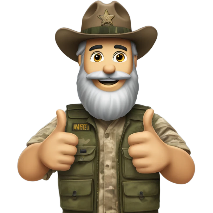 Si from duck dynasty giving a thumbs up emoji