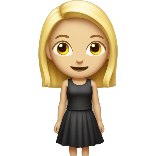 Blonde girl standing, but she’s a devil emoji